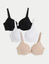 Marks & Spencer "3pk Cotton Wired Push-Up Bras A-E"